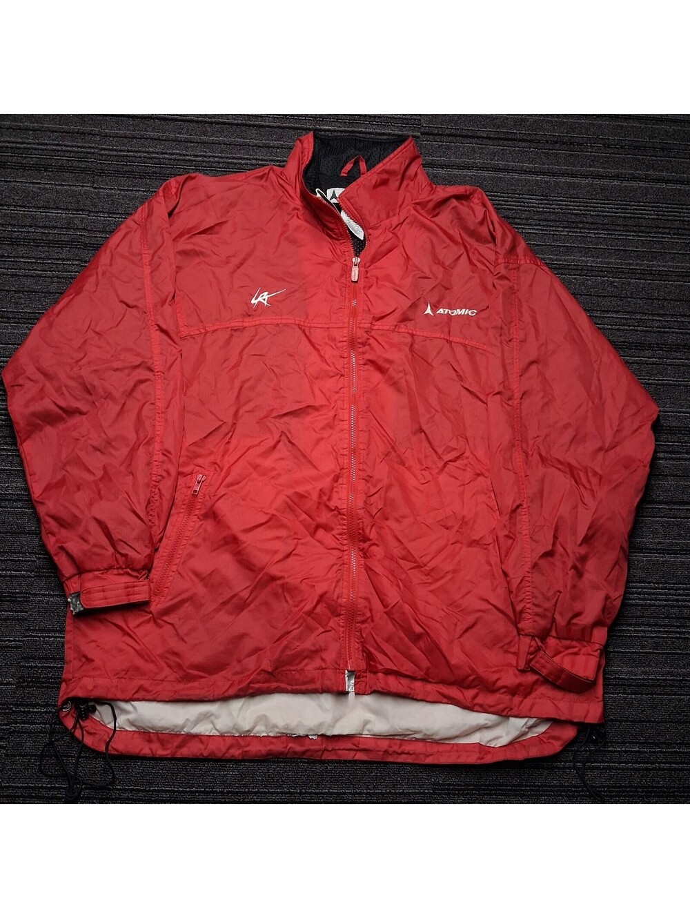 Atomic Ski Jacket Mens XL Red Full Zip Nylon Windbreaker Outdoor Snow Winter